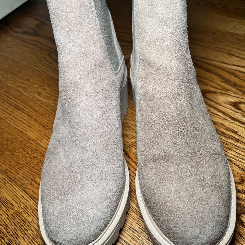 DV by Dolce Vita Gray Suede Ankle Booties